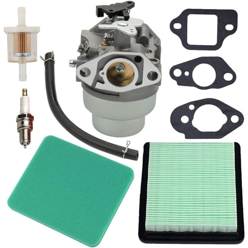 Ineasicer - 1 kit de couvercle de filtre à air de carburateur, tondeuse à gazon, coupe-bordures, bougies d'allumage, joint de bougie d'allumage de