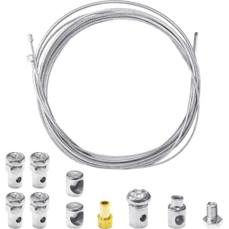 1 kit de réparation de câble universel, levier d'accélérateur, câble de moto, kit de réparation de câble de frein, câble d'embrayage, accessoires de réparation de câble avec ressort et câble de