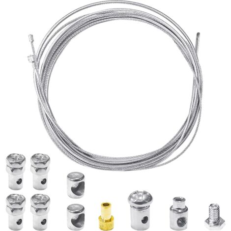 1 kit de réparation de câble universel, levier d'accélérateur, câble de moto, kit de réparation de câble de frein, câble d'embrayage, accessoires de réparation de câble avec ressort et câble de