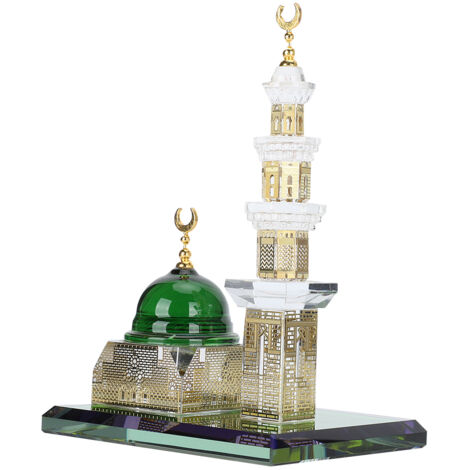 1 Kit Décoration Bureau Islamique Miniature Kaaba Mosquée Artisanat Cadeau Idée