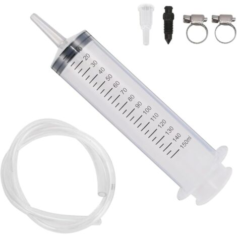 1 Kit Purge Frein Moto, Seringue 150ml, Tuyau 100cm, Clip, Pour Véhicule Tout-terrain