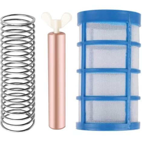 1 Kit Remplacement Ioniseur Piscine, Anode Cuivre 10,5cm, Écarteur Panier, Ressort, Entretien Eau