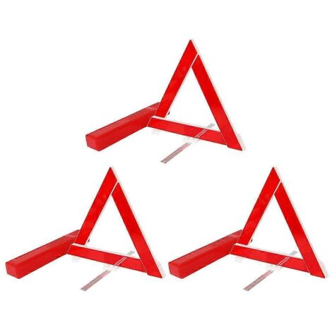 1. Kit triangle de signalisation routière réfléchissant, pack de 3 triangles de sécurité pour véhicule, accessoire auto d’urgence.