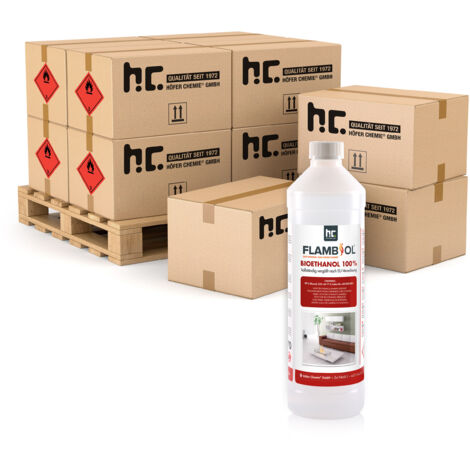 1 L Bioéthanol 100% de Haute pureté pour cheminée à éthanol