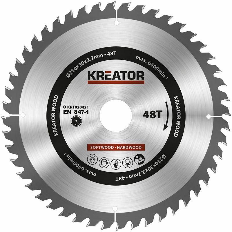 Image of Kreator - 1 lama per sega circolare 185 mm 2,2 mm 60 denti - alesaggio 30 mm