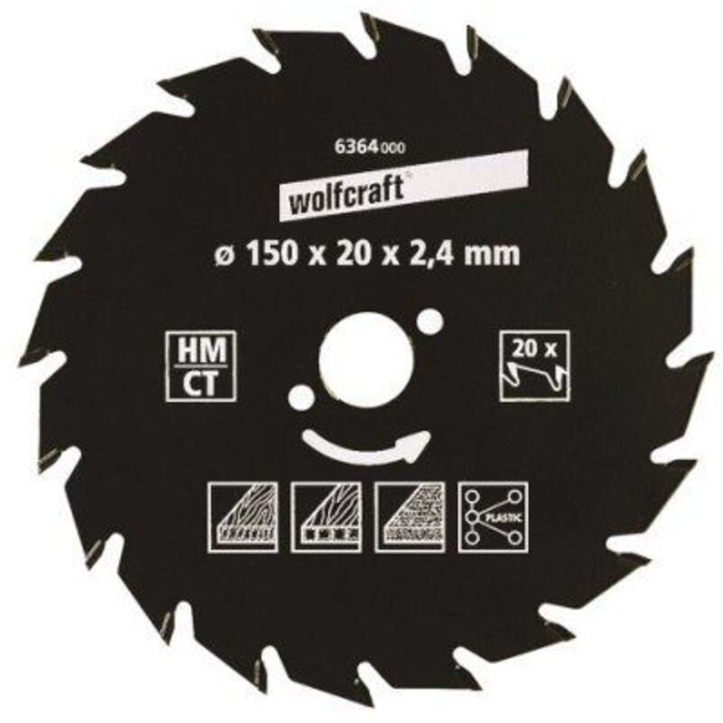 Lames de scies circulaires manuelles Série vert (coupes semi-fines rapides)-6364000 - Wolfcraft