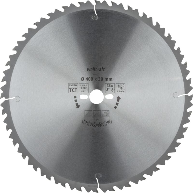 Lame de Scies Circulaires sur Table - 36 Dents et Diamètre 400 mm - réf. 6668000 - Wolfcraft