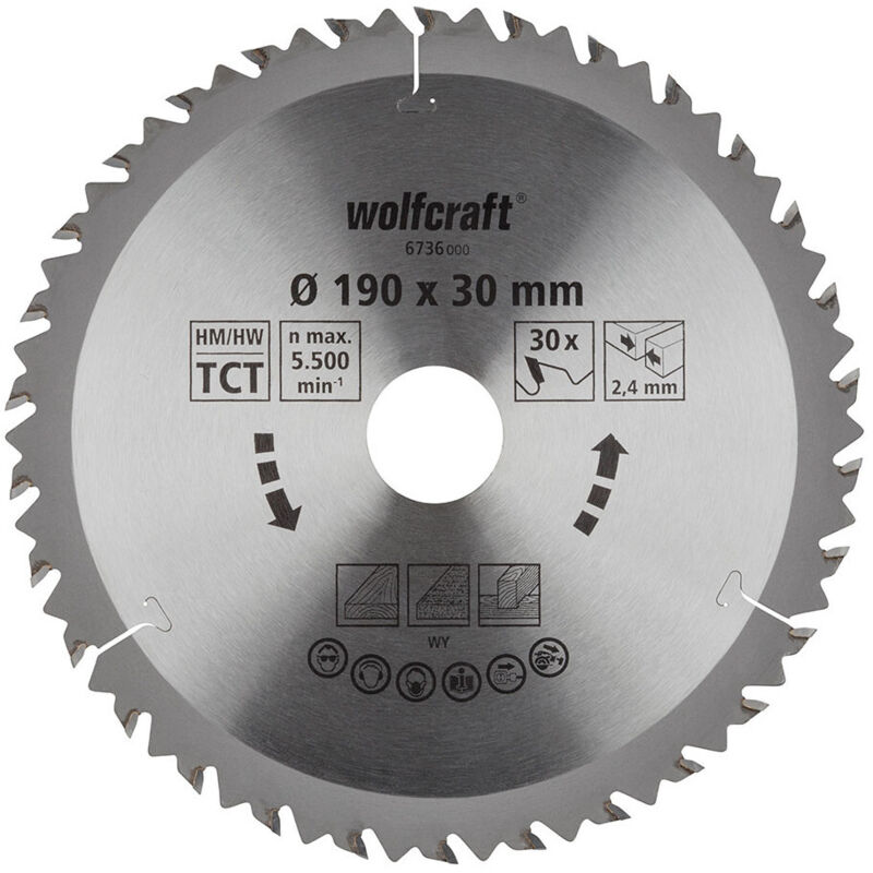 Lames de scies circulaires manuelles Série marron (coupes rapides, grossières) - Wolfcraft