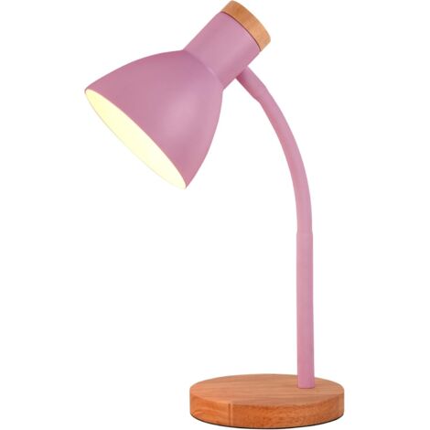 1 Lampe de bureau,Design en bois,Ampoule E-27,Bureau,Chambre