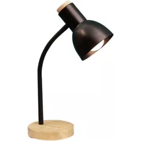 1 Lampe de bureau,Design en bois,Ampoule E-27,Bureau,Chambre