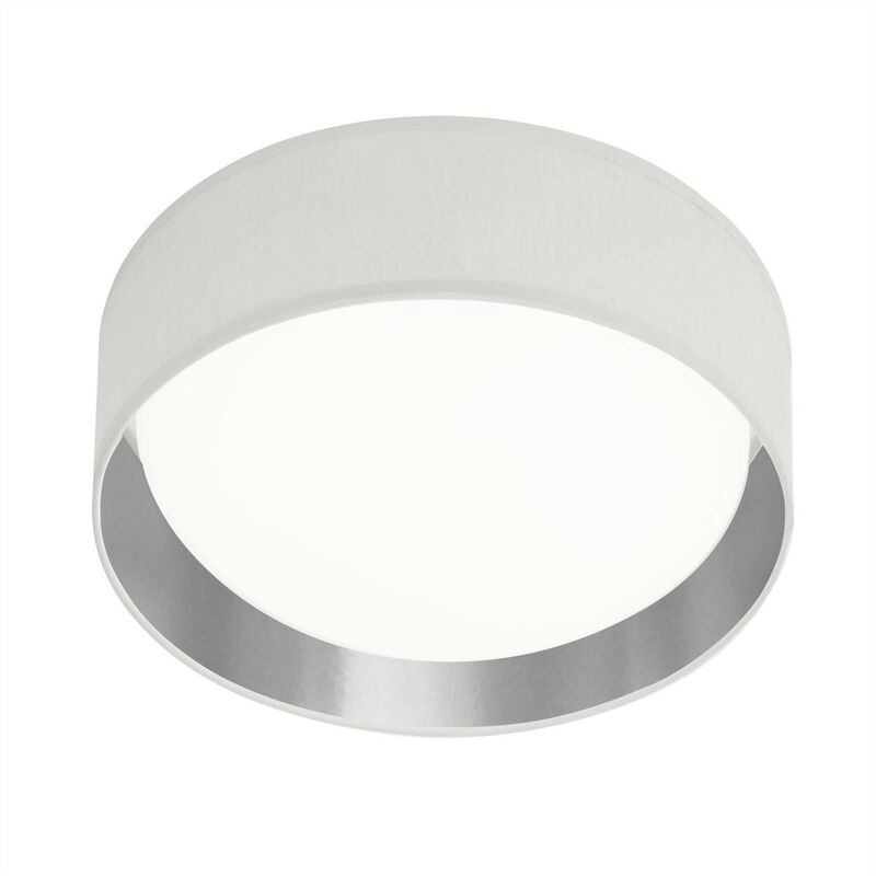 Gianna - Integrated led 1 Light Flush Ceiling Light White, Silver - Searchlight