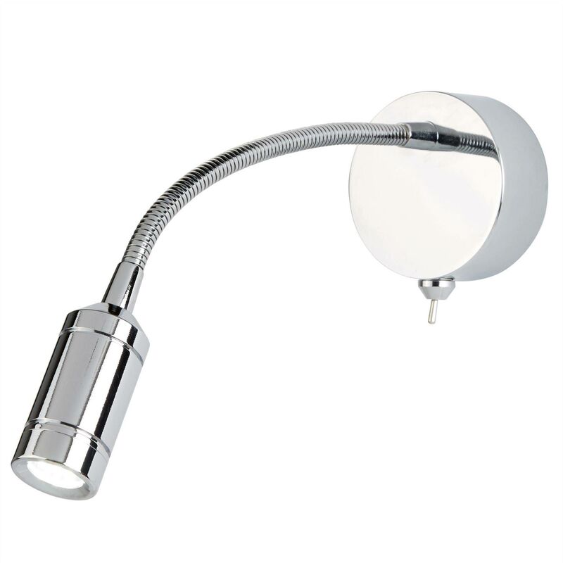 Led 1 Light Indoor Adjustable Wall Reading Light Chrome - Searchlight