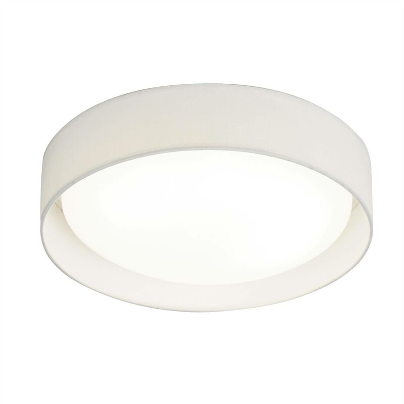Gianna - Led Round Flush Ceiling Light With White Shade - Searchlight