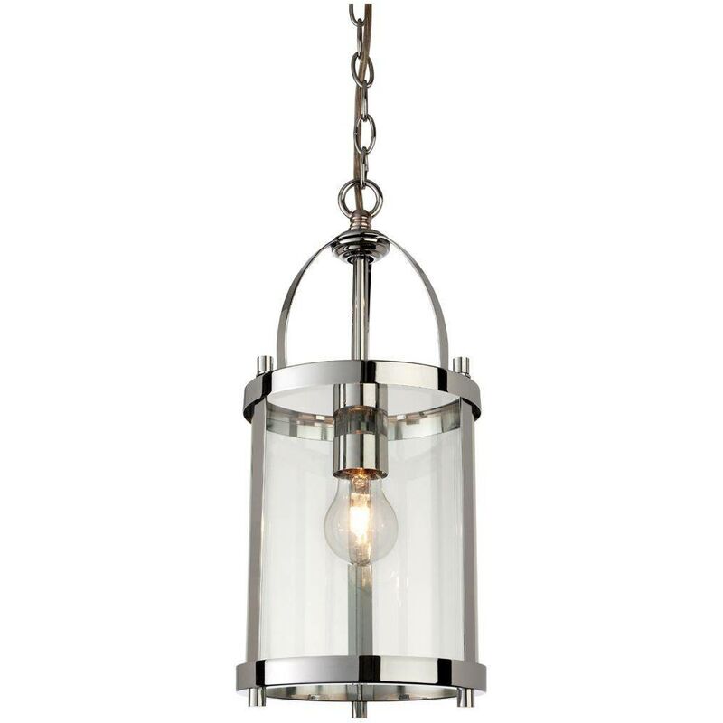 Firstlight Imperial - 1 Light Round Ceiling Pendant Lantern Chrome, E27