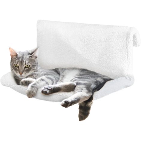 1 Lit Chauffant, Cadre Métal Pliable, Housse Polaire Lavable, pour Chat et Petit Animal jusqu'à 5 kg