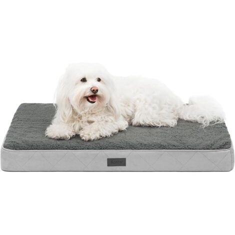 1 lit orthopédique pour chien, 76x51x8 cm, housse lavable, antidérapant, imperméable, pour petits et grands chiens