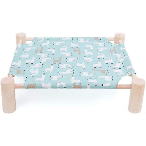 1 lit pour animaux, pin massif, toile respirante, cadre amovible, lavable, intérieur et extérieur