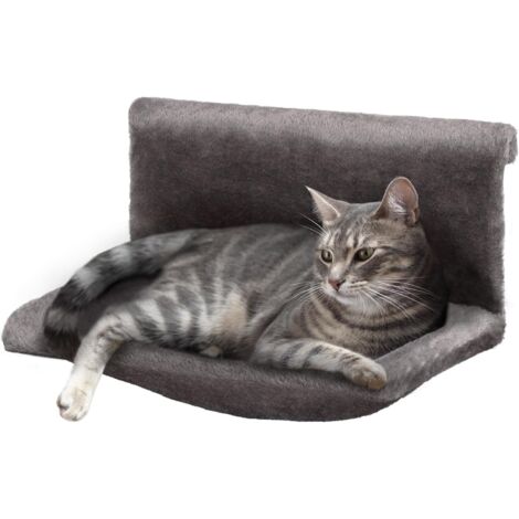 1 Lit radiateur pour chat, cadre métal pliable, housse lavable, polaire douce, petit animal jusqu'à 5 kg