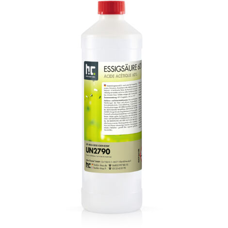 1 Liter Essigsäure 60% in Flaschen
