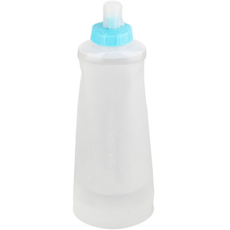 1-Liter-tragbare und faltbare, transparente Soft-Wasserflasche für Sport, Wandern und Outdoor-Aktivitäten