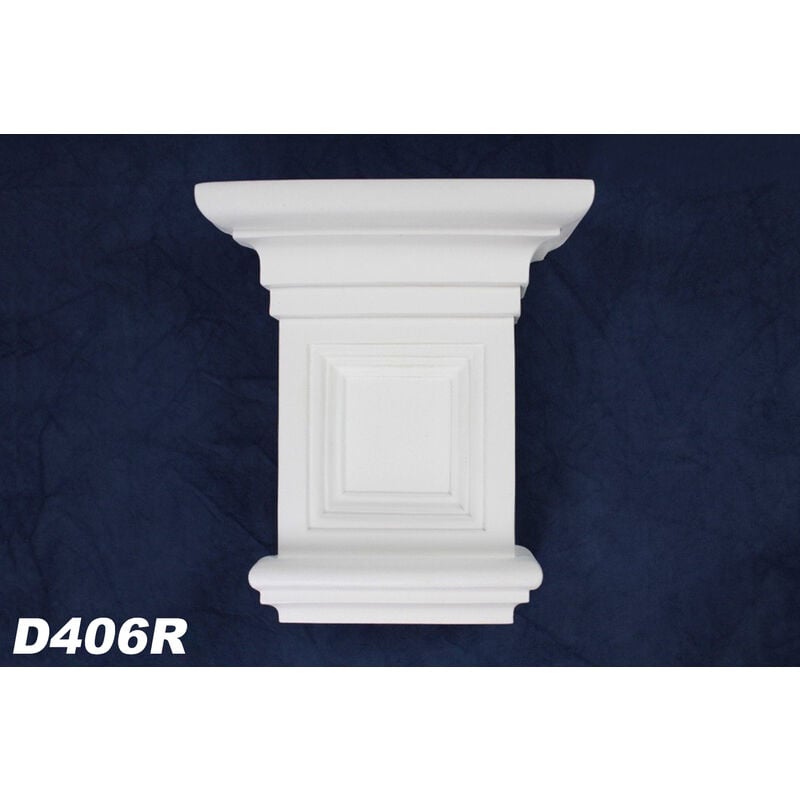 1 élément d'angle majuscule pour portail de porte décor en stuc à l'intérieur antichoc 190x170mm, D406R