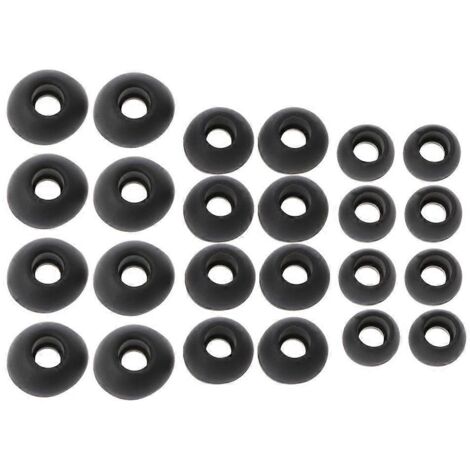 1 lot de 12 paires d'embouts de rechange en silicone de qualité supérieure pour écouteurs filaires, tailles S/M/L.