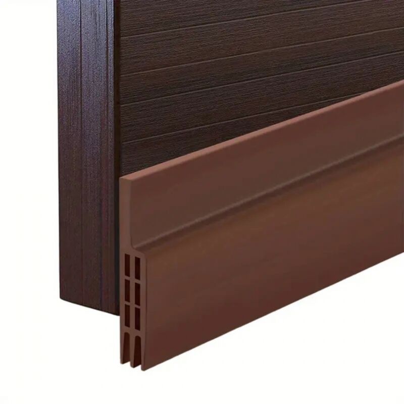 1 m, bas de porte et joint de porte marron - Nouveau bas de porte isolé (rapide à installer), idéal pour la protection contre la chaleur, le bruit et