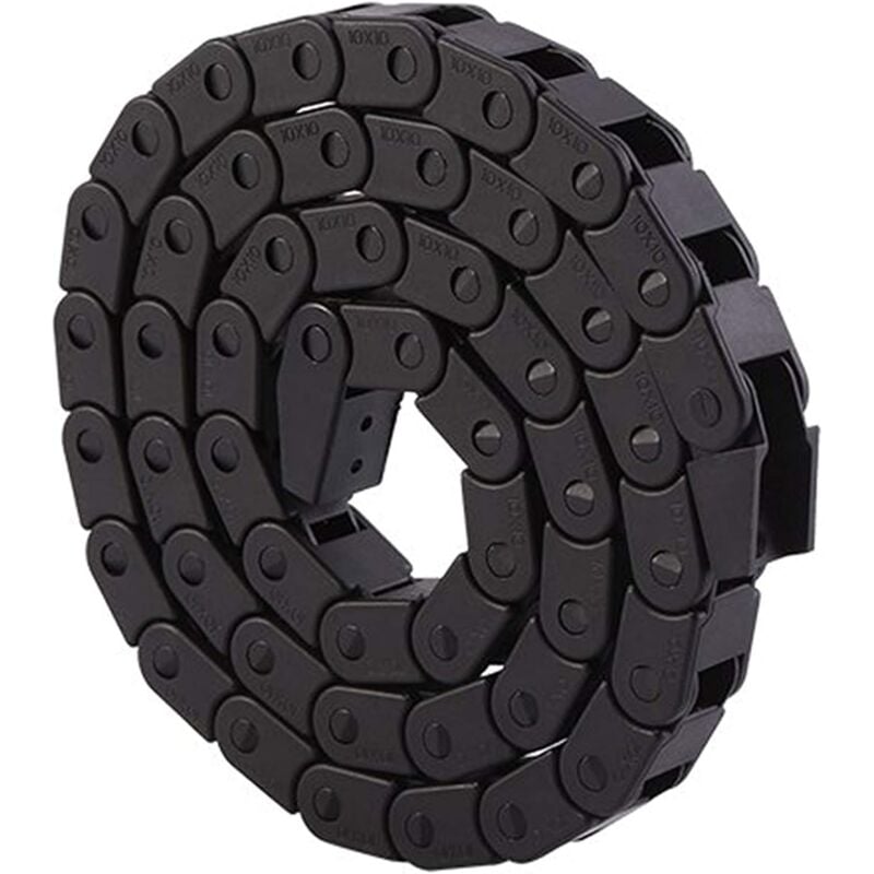 1 m chaîne Porte-Cables en Nylon chaîne de Transport Semi Fermé chaîne de Dragage 10 x 20 mm pour Imprimante 3D, Machines-Outils à Commande