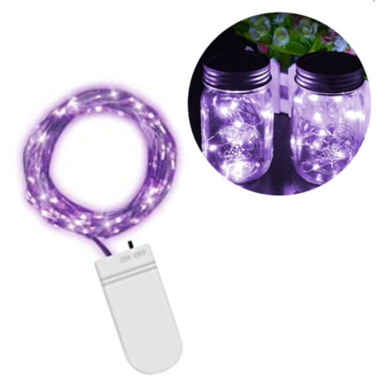Zuvra 1 M Mini-led-lichterkette, Batteriebetrieben, Lila