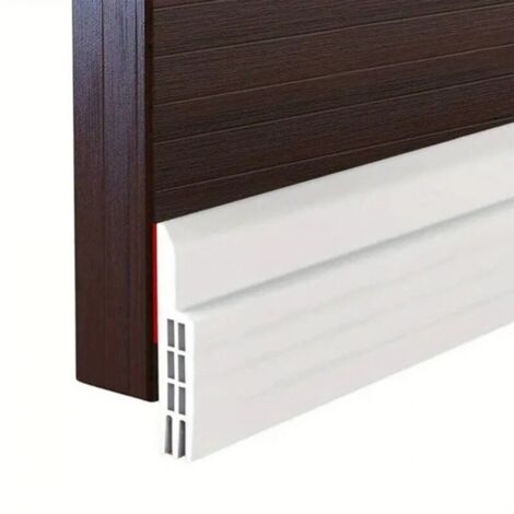 1 m, parte inferior de puerta blanca y junta de puerta: nueva parte inferior de puerta aislante (fácil de instalar), ideal para protección contra el calor, el sonido y la humedad.