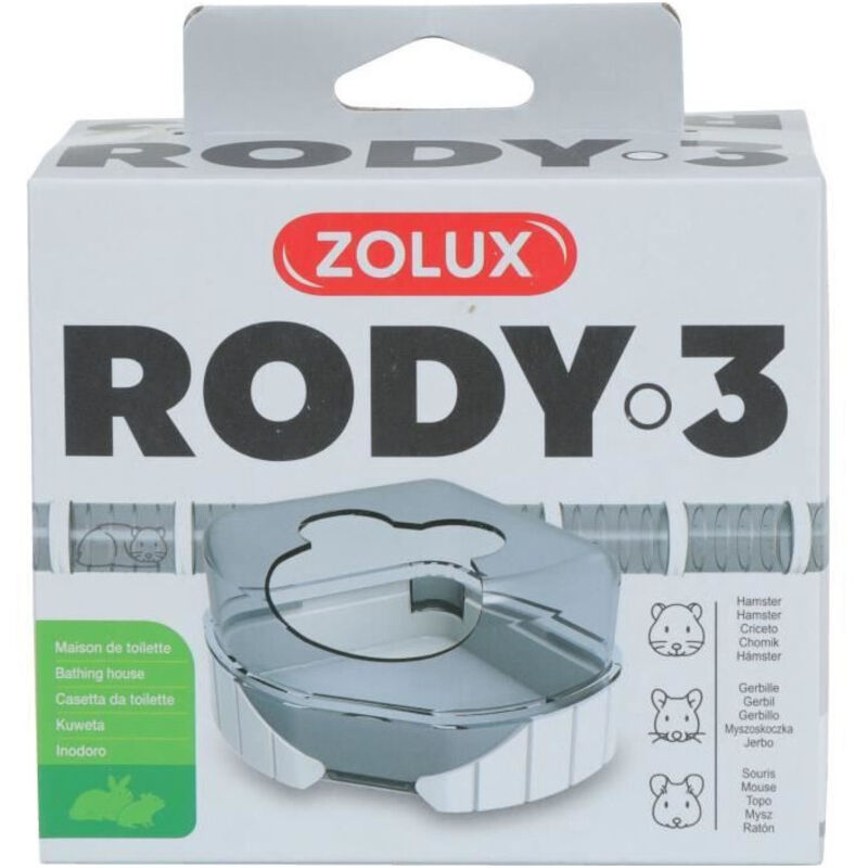 Maison de toilette pour cages Rody3 - ZOLUX - Rodylounge - Pour petits rongeur - Blanc