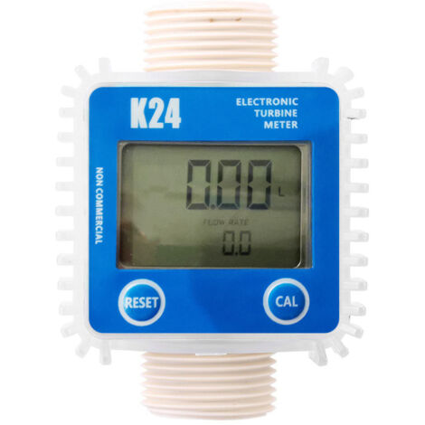 1 manomètre numérique à turbine K24 pour débit de carburant diesel, produits chimiques et liquides (eau).