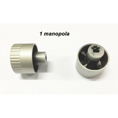 1 MANOPOLA UNIVERSALE SILVER PER CUCINA A GAS PASSO MM 6 GAMBO ALTO + 13 MN 140