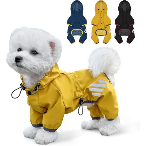 1 Manteau de pluie, imperméable, sangle réfléchissante, trou pour laisse, chien petite et moyenne taille