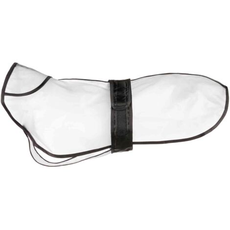 1 Manteau pour chien en PVC imperméable transparent avec bavoir, élément réfléchissant et fermeture Velcro pour promenade sous la pluie