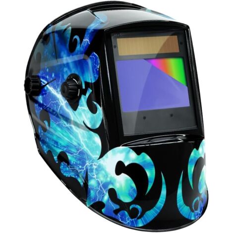 1 - Masque De Soudage - Filtre LCD Auto - Teinte Réglable 5-13 - Pour MMA TIG MIG MAG Meulage - Noir - 100x67mm