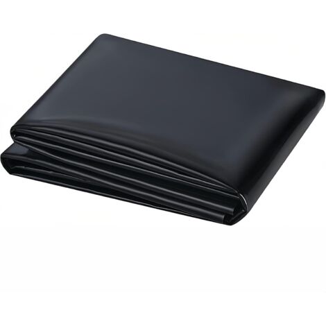 1 Membrane Bassin 2x2m Noir, Revêtement Imperméable PE, Pour Étang Jardin Piscine