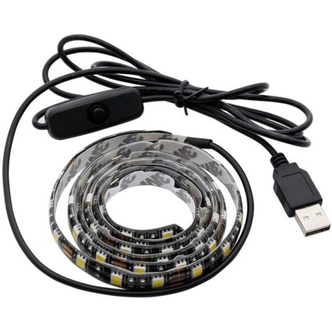 1 Meter 5050 weiße Tropfenlampe mit 5 V USB-LED-Lichtleiste (Farbe: Weiß)