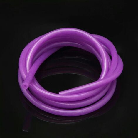 1 mètre ID 2 3 4 5 6 7 8 9 10 mm Tube flexible en caoutchouc de qualité alimentaire pour tuyau boisson gazeuse Connecteur d'eau-violet-ID OD -
