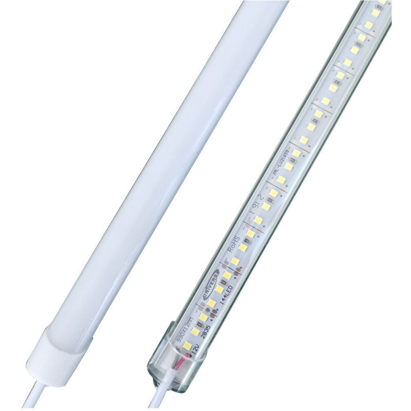Bande Led Profilée Rigide De 1 Mètre 5630smd Lumière Blanche Froide Et Chaude 18w -couverture Transparente -