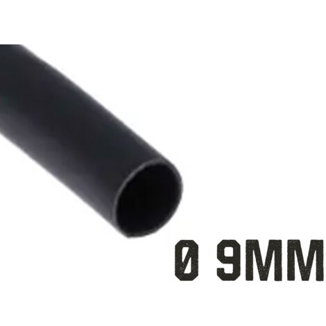 1 Metro Tubo Guaina Termorestringente Diametro 9mm Colore Nero