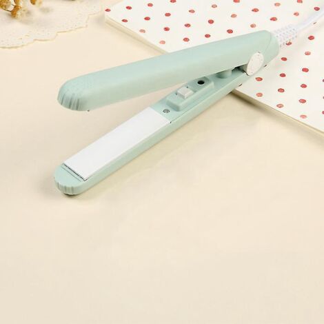 1 Mini Bigoudi Bleu Anti-brlure, Fer  Lisser En Cramique De Qualit Suprieure Portable  Double Usage, Chaleur Rapide