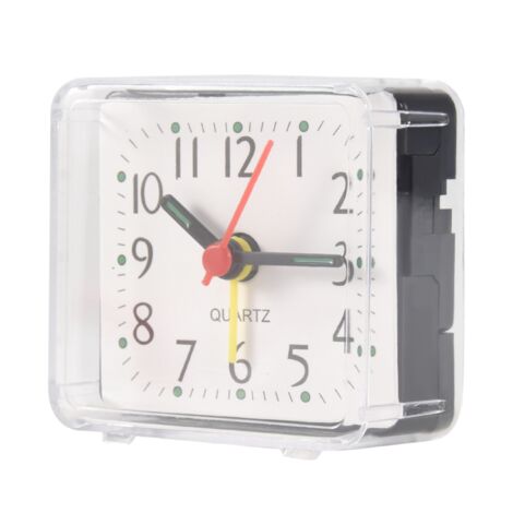 1 mini horloge table multifonction portable et mignonne motif dessin animé (blanche)