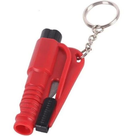 1 mini marteau de sécurité for voiture avec un marteau d'évacuation multifonctionnel for briser la vitre de la voiture en une seconde(Rouge)