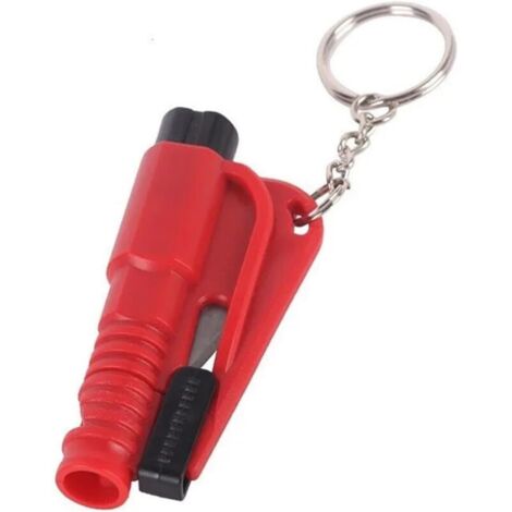 1 mini marteau de sécurité for voiture avec un marteau d'évacuation multifonctionnel for briser la vitre de la voiture en une seconde(Rouge)