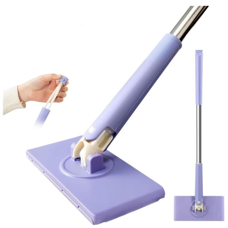 (1 mini serpillère + gant de toilette) Mini serpillère à changement automatique de chiffon rotative à 360° - Mini balai plat sans mains - Nettoyage (1 mini serpillère + gant de toilette) Mini serpillère à changement automatique de chiffon rotative à 360° - Mini balai plat sans mains - Nettoyage