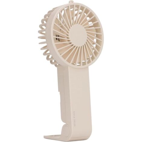 1 Mini ventilatore portatile (beige), ventilatore tascabile pieghevole in ABS per l'ufficio