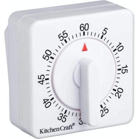 1 minuteur de cuisine, 60 minutes, blanc