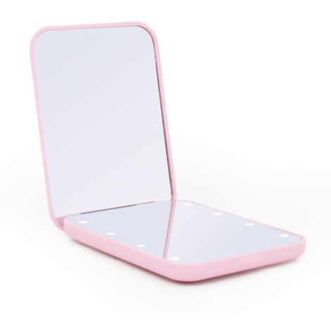 1 Miroir De Maquillage De Voyage Clair Par Led, 1x/3x  Grossissement Miroir Compact, Portable Pour Sac  Main, Poche, Miroir Pliable Clair De 8.5cm