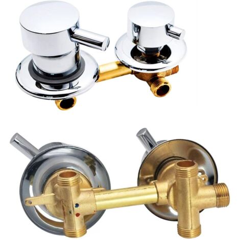 1 Mitigeur 3 Voies Laiton Entraxe 9cm Robinet Douche Salle Bain Hammam